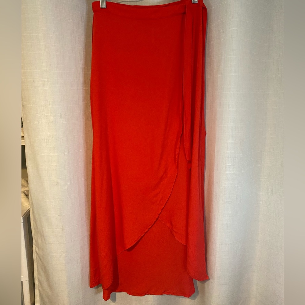 Wrap long skirt